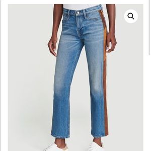 Frame Le High Straight Side Panel Jeans